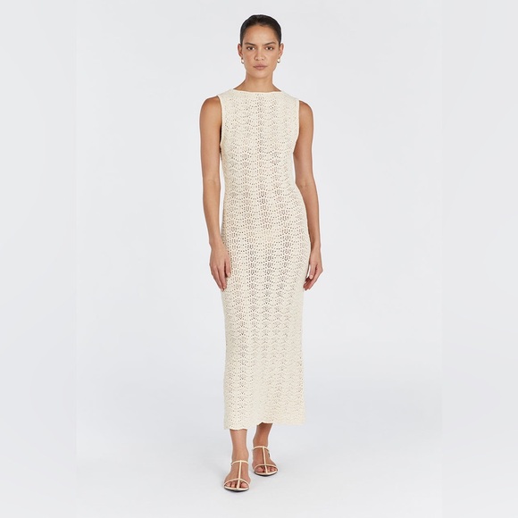 NWOT DISSH Gisele buttermilk crochet dress - Picture 2 of 5